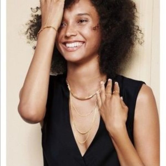 Stella & Dot Gold Drape Collar Necklace - Picture 4 of 4